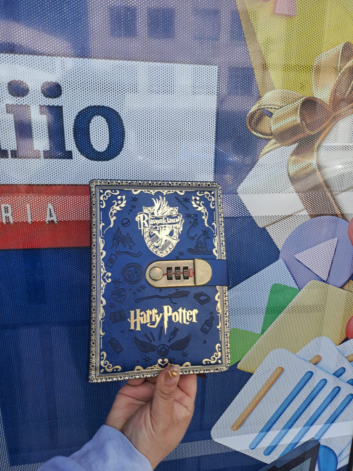 libreta con codigo harry potter