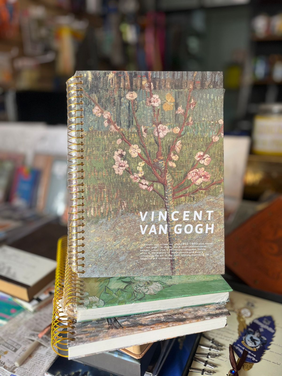 Libreta Van Gogh Raya Arillo Dorado