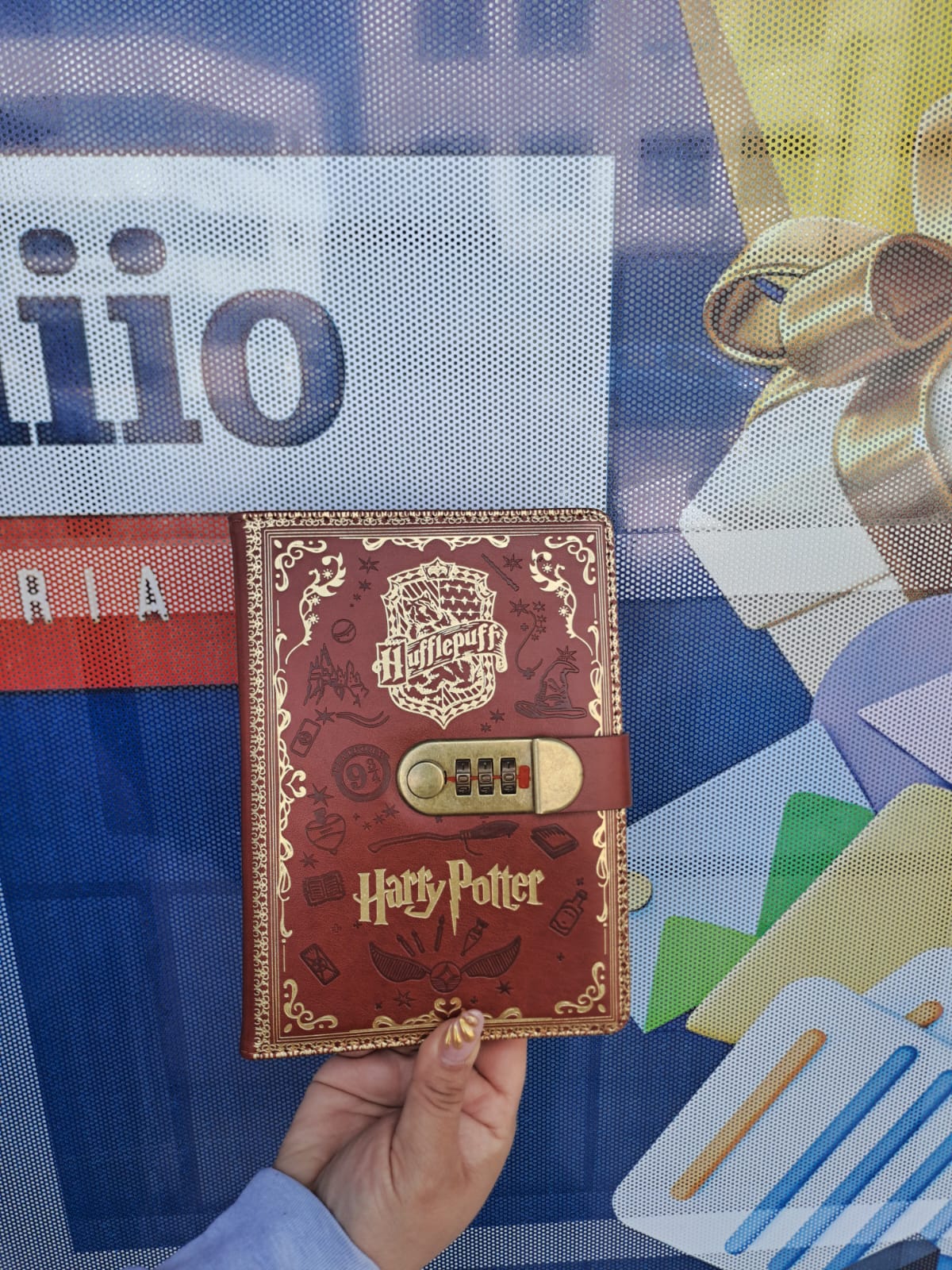 libreta con codigo harry potter